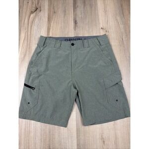 Denali Cargo Shorts Mens 34 Olive Hybrid Performance Stretch Multi Pocket Hiking